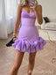 Sexy Cute Sweetheart Spaghetti Straps Short Homecoming Dresses with Ruffles, HD257