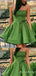 Sexy Elegant Green A-line Strapless Short Homecoming Dresses with Pleats, HD279