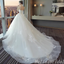 Gorgeous White Strapless Lace Appliques A-line Wedding Dresses with Trailing,MB10938