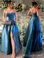 Sexy A-line Sweetheart High Front Slit Evening Gown Long Prom Dresses ,MB233