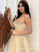 Champagne Strapless Long Sleeves Beaded Evening Gown Long Evening Party Prom Dresses,MB818