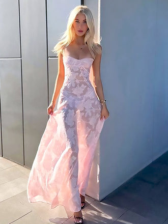 Elegant Spaghetti Straps Lace Appliques Mermaid Sleeveless Cheap Simple Evening Prom Dresses,MB163