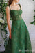 Gorgeous Green Lace Appliques A-line Long Party Dress Prom Dresses ,MB10957