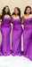 Sexy Purple Spaghetti Straps Sequin Simple Cheap Mermaid Long Bridesmaid Dresses ,BD164