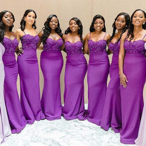 Sexy Purple Spaghetti Straps Sequin Simple Cheap Mermaid Long Bridesmaid Dresses ,BD164