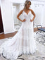 New Arrival Spaghetti Straps Long Cheap Beach Wedding Dresses, WD16