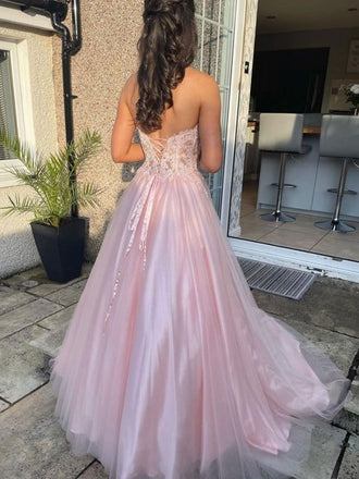 Sexy Off Shoulder Sheer Corset Lace Appliques Tulle Evening Gown Long Prom Dresses  ,MB224