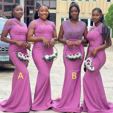 Misatched Elegant Mermaid Long Bridesmaid Dresses ,BD254