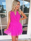 Elegant Pink Tulle Simple Cheap A-Line Short Homecoming Dresses, HD202