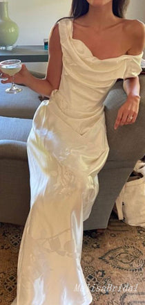 Elegant Sexy One Shoulder Sheath Appliques Evening Gown Long Prom Dresses,MB237