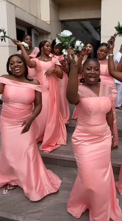 Misatched Elegant Mermaid Long Bridesmaid Dresses ,BD256