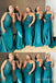 Sparkle One Shoulder Mermaid Plunging Long Bridesmaid Dresses  ,BD214