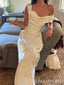 Elegant Sexy One Shoulder Sheath Appliques Evening Gown Long Prom Dresses,MB237
