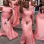 Misatched Elegant Mermaid Long Bridesmaid Dresses ,BD256