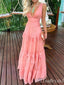 Sexy Enchanting Plunging A-line Evening Gown Long Prom Dresses with Pleats,MB271