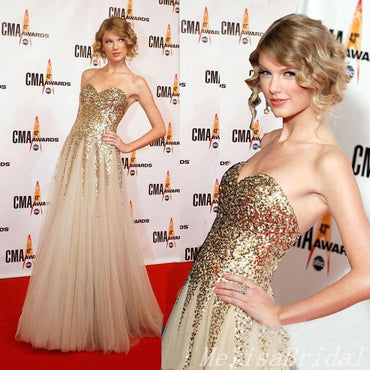 Strapless Sparkle A-Line Sweetheart Evening Gown Maxi Long Formal Dresses Prom Dresses,MB543