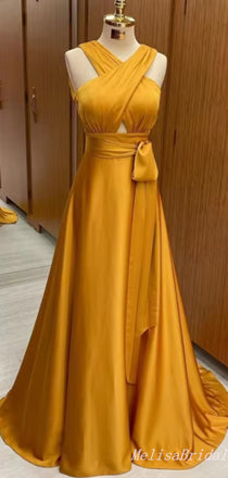 Elegant Unique A-Line Evening Gown Maxi Long Formal Dresses Prom Dresses ,MB438