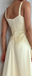 Elegant Champagne Sleeveless Spaghetti Strap Lace Up Back Mermaid Evening Prom Dresses,MB73