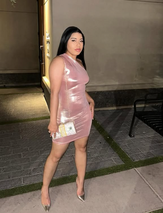 SparklyPink One-shoulder Short Party Dress Short Homecoming Dress, HD544