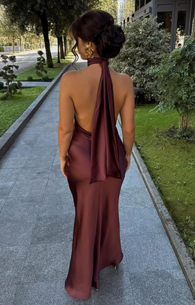 Sexy Red High Neck Mermaid Long Formal Dress to Impress,MB11092