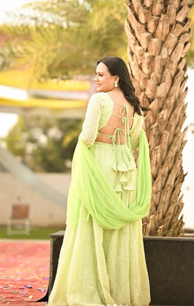 Elegant Green Lone Sleeve Long Formal Dress to Impress,MB11112