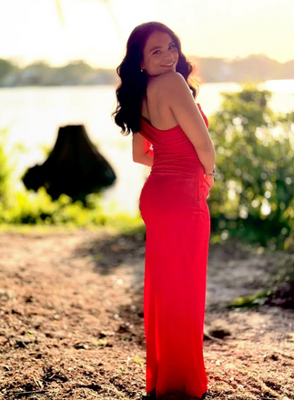 Popular Red One-shoulder Mermaid Long Formal Dress to Impress,MB11116