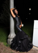 Sexy Black Mermaid Long Formal Dress to Impress,MB11129