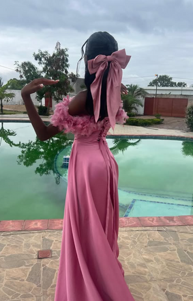 Popular Pink A-line  Long Formal Dress to Impress,MB11155