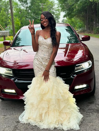 Elegant Ivory Mermaid Sweetheart Long Formal Dress to Impress,MB11146