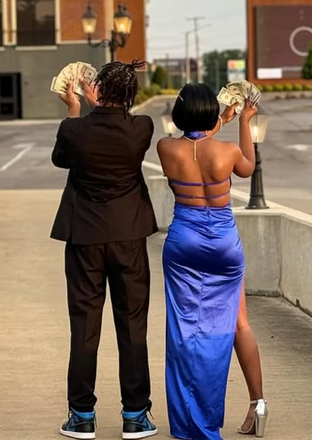 Sexy Blue V-neck Slit Mermaid Long Formal Dress to Impress,MB11172