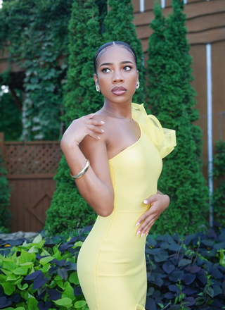 Sexy Yellow Mermaid Slit Long Formal Dress to Impress,MB11204