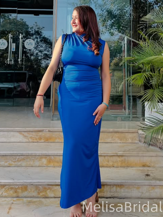 Popular Blue Jewel Mermaid Long Formal Dress to Impress,MB11211