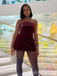 Popular Red Straight Across Short Party Dress Short Homecoming Dress, HD555