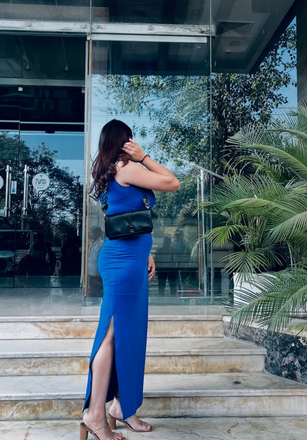 Popular Blue Jewel Mermaid Long Formal Dress to Impress,MB11211