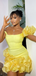 Elegant Yellow One-shoulder Short Homecoming Dress, HD557