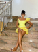 Elegant Yellow One-shoulder Short Homecoming Dress, HD557