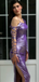 Sexy Purple Mermaid One-Sleeve Long Formal Dress to Impress,MB11222