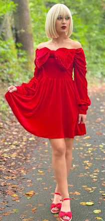 Popular Red Long Sleeve  Short Homecoming Dress, HD558
