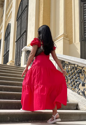 Popular Red A-line Off-shoulder Long Formal Dress to Impress,MB11233