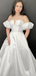 Popular White Off-shoulder A-line Long Formal Dress to Impress,MB11236