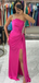Popular  Pink One-shoulder Mermaid Long Formal Dress to Impress,MB11247