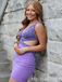 Elegant Purple V-neck Short Homecoming Dress, HD568