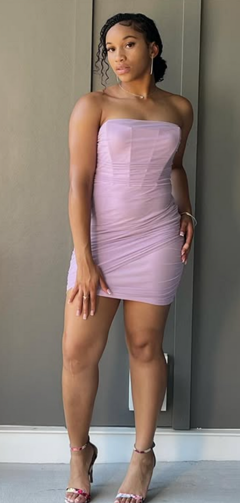 Elegant Purple Straight Aross Short Homecoming Dress, HD565