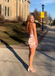 Elegant Pink Spaghetti Straps Short Homecoming Dress, HD564
