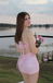Elegant Pink Straight Across Short Homecoming Dress, HD563