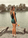 Elegant Green Spaghetti Straps Short Homecoming Dress, HD567