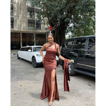 Sexy Mismached Chocolate Side Slit Mermaid  Long Cheap Bridesmaid Dresses ,BD75