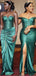 Sexy Green Elastic Satin Beading Simple Cheap Mermaid Long Bridesmaid Dresses ,BD169