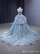 Gorgeous Blue Strapless A-line Sweetheart Lace up Back Ball Gown Party Dress Long Prom Dresses to Impress ,MB952