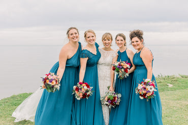 Charming Halter Blue Pleats Chiffon A-Line Long Cheap Bridesmaid Dresses ,BD33